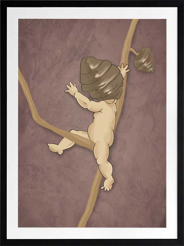 Gumnut Adventures III Mauve Framed Art Print