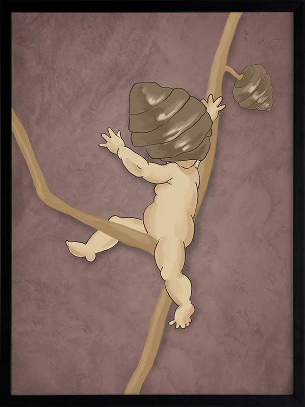 Gumnut Adventures III Mauve Framed Art Print