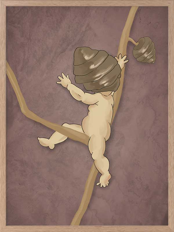 Gumnut Adventures III Mauve Framed Art Print