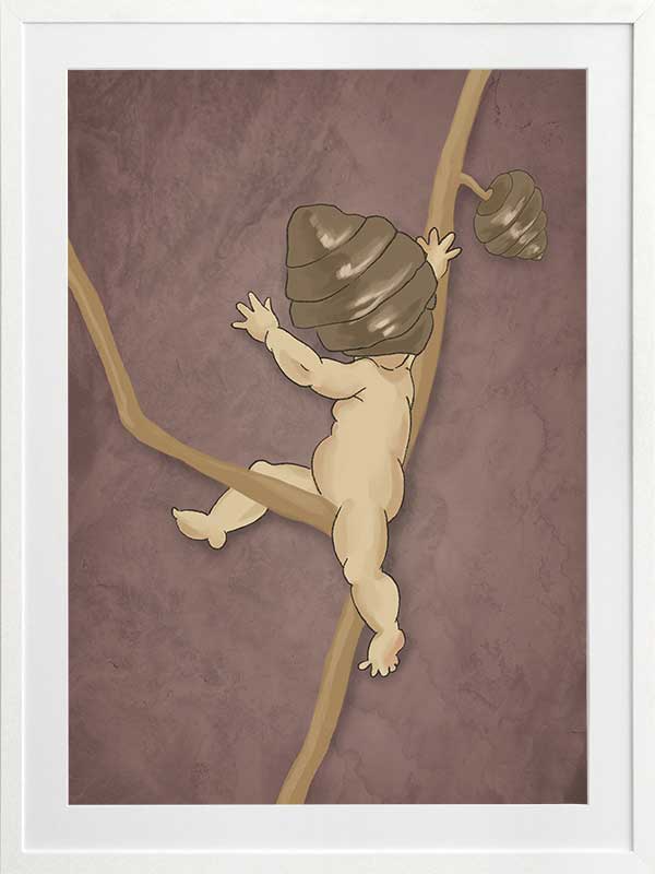 Gumnut Adventures III Mauve Framed Art Print