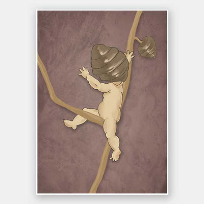 Gumnut Adventures III Mauve Unframed Art Print