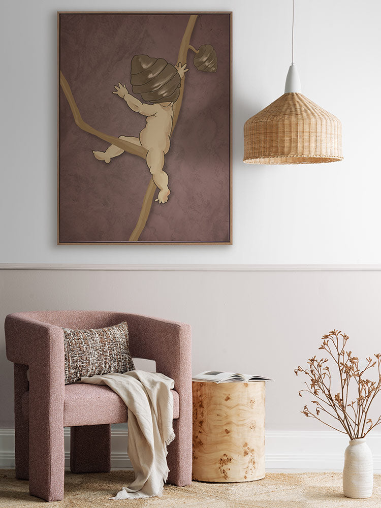 Gumnut Adventures III Mauve Canvas Art Print | Lifestyle