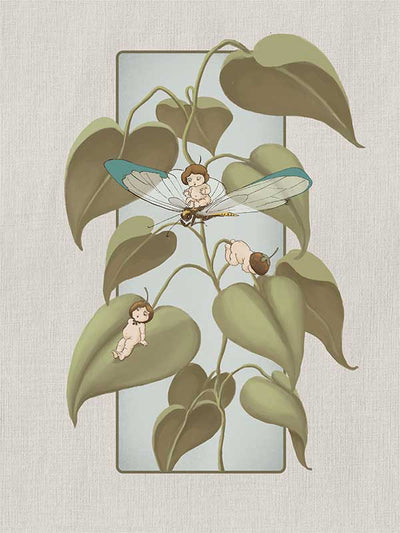 Dragonfly Whispers Grey Canvas Art Print