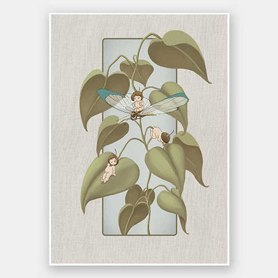 Dragonfly Whispers Grey Unframed Art Print