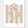 Floating Flower Babies Neutral Unframed Art Print