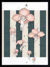 Floating Flower Babies Blue Framed Art Print
