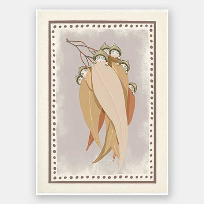 Snugglepot, Cuddlepie & Friends Mauve Unframed Art Print