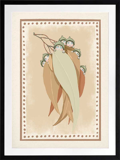 Snugglepot, Cuddlepie & Friends Neutral Framed Art Print