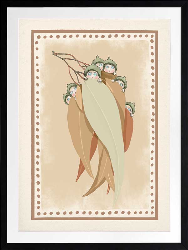 Snugglepot, Cuddlepie & Friends Neutral Framed Art Print