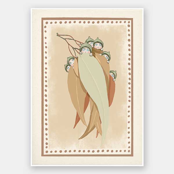 Snugglepot, Cuddlepie & Friends Neutral Unframed Art Print