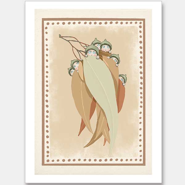 Snugglepot, Cuddlepie & Friends Neutral Unframed Art Print