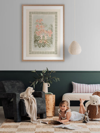 Boronia Babies’ Secret Garden Light Green Framed Art Print | Lifestyle