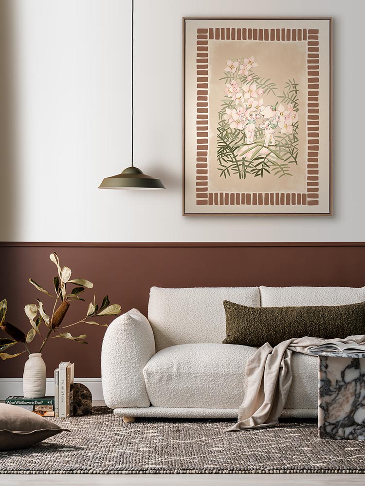 Boronia Babies’ Secret Garden Brown Canvas Art Print | Lifestyle