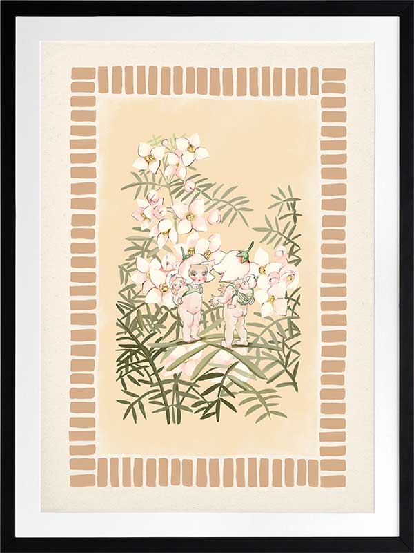 Boronia Babies’ Secret Garden Neutral Framed Art Print