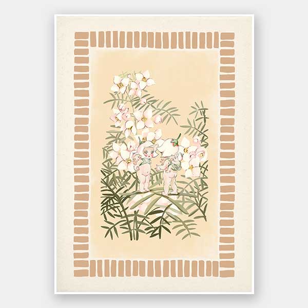 Boronia Babies’ Secret Garden Neutral Unframed Art Print