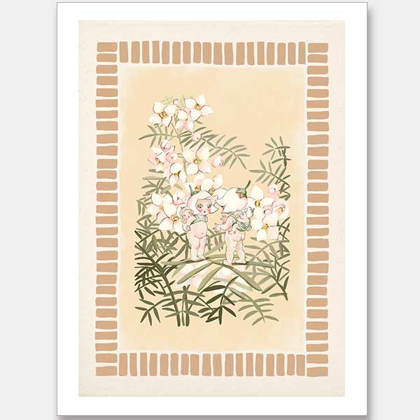 Boronia Babies’ Secret Garden Neutral Unframed Art Print