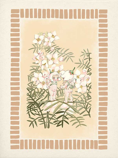 Boronia Babies’ Secret Garden Neutral Canvas Art Print