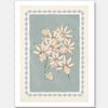 Nestled Among the Flannel Flower Babies Light Blue Unframed Art Print