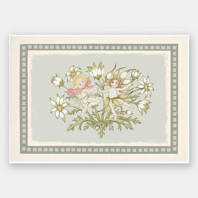 Dancing in the Springtime Light Green Unframed Art Print