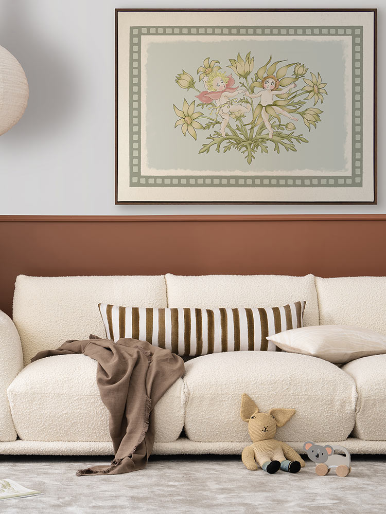 Dancing in the Springtime Light Green Canvas Art Print | Lifestyle