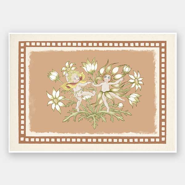 Dancing in the Springtime Neutral Unframed Art Print