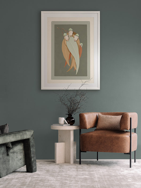 Gumnut Hide & Seek Green Framed Art Print | Lifestyle