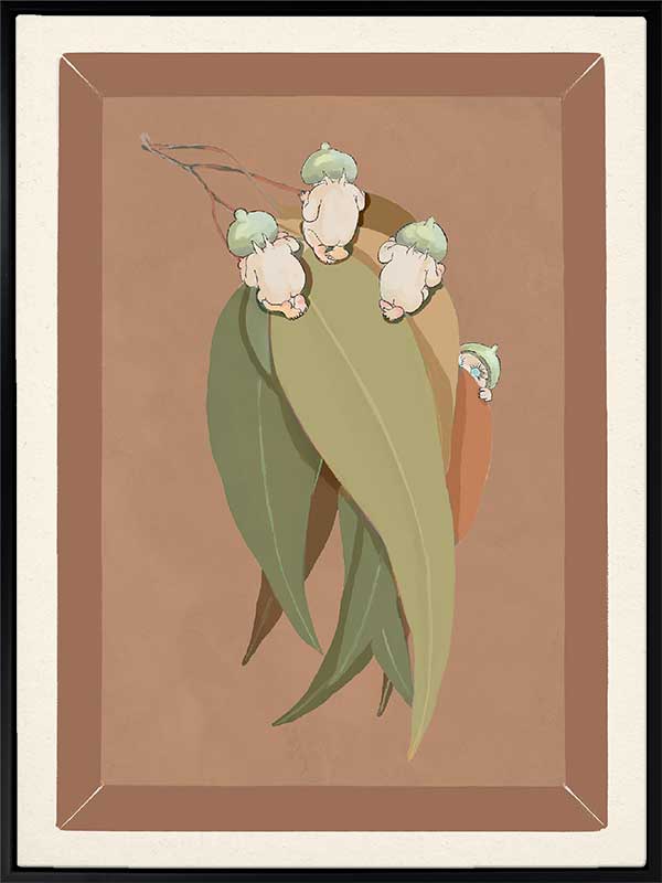 Gumnut Hide & Seek Clay Canvas Art Print