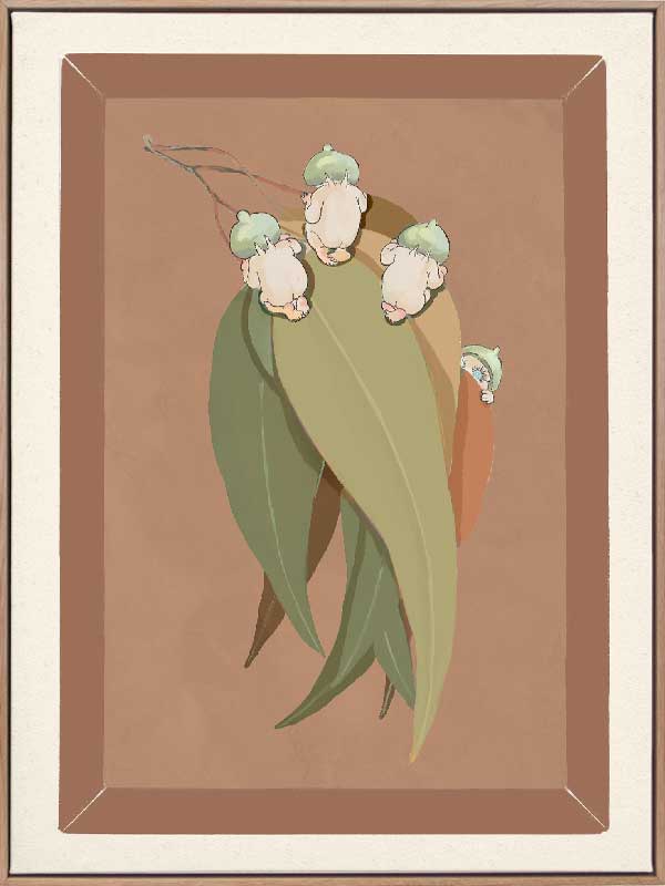 Gumnut Hide & Seek Clay Canvas Art Print