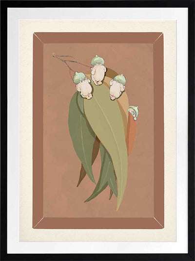 Gumnut Hide & Seek Clay Framed Art Print
