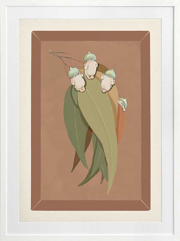 Gumnut Hide & Seek Clay Framed Art Print