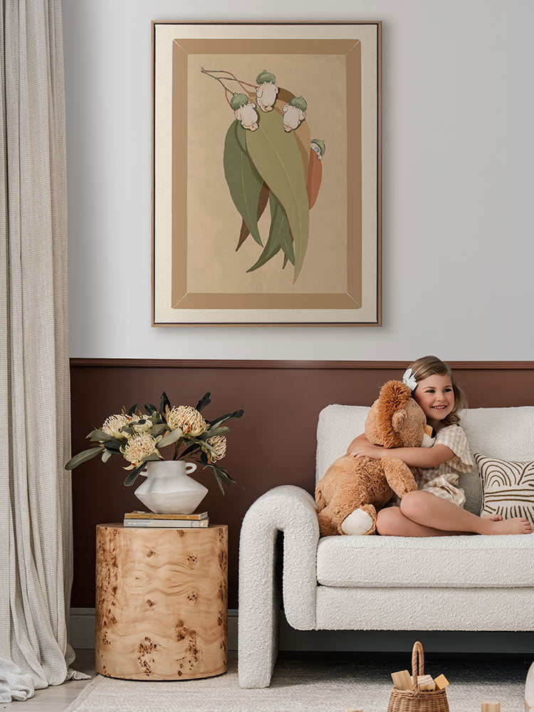 Gumnut Hide & Seek Neutral Canvas Art Print | Lifestyle