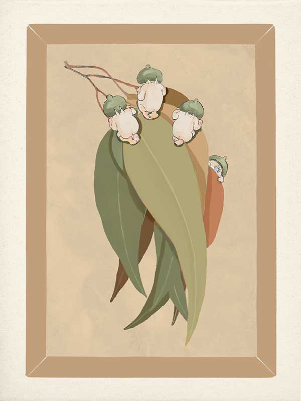 Gumnut Hide & Seek Neutral Canvas Art Print