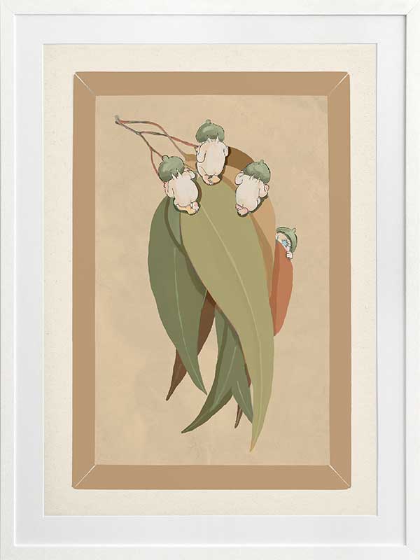 Gumnut Hide & Seek Neutral Framed Art Print
