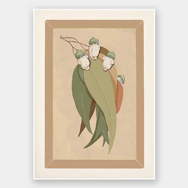 Gumnut Hide & Seek Neutral Unframed Art Print
