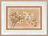 Pea Flower Poppets Brown Framed Art Print