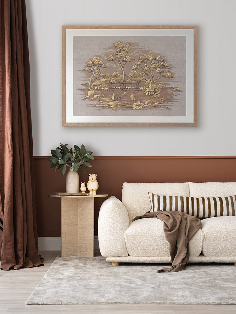 The Gumnut Spring Parade Mauve Framed Art Print | Lifestyle