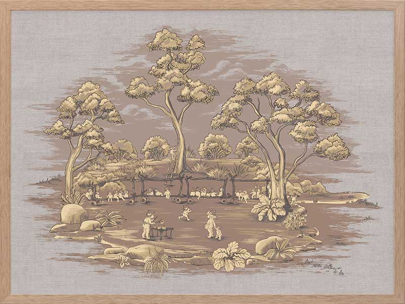 The Gumnut Spring Parade Mauve Framed Art Print