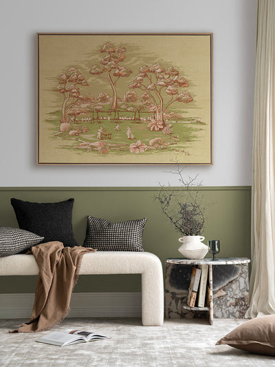 The Gumnut Spring Parade Light Green Canvas Art Print