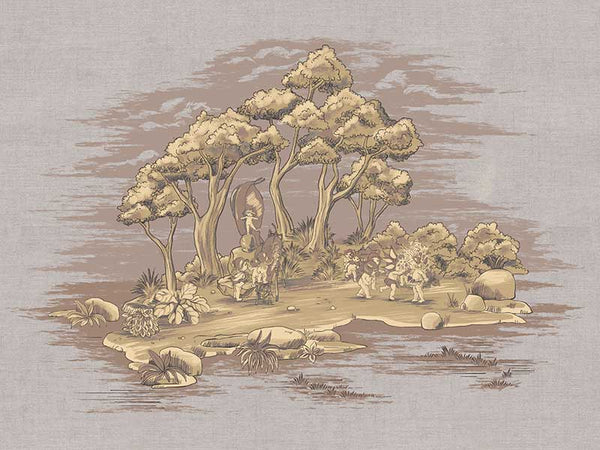 Gathering at Wattle Hollow Mauve Canvas Art Print