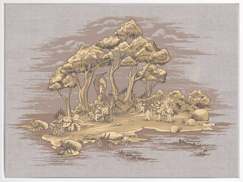 Gathering at Wattle Hollow Mauve Canvas Art Print