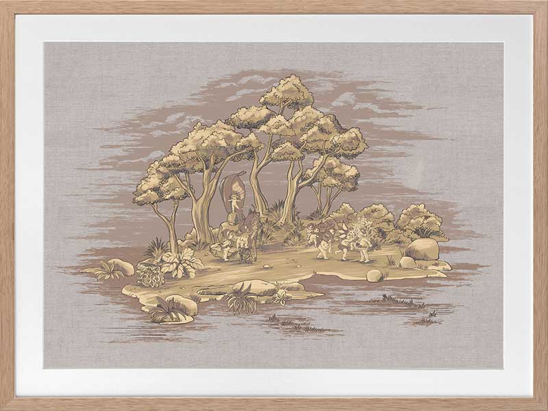 Gathering at Wattle Hollow Mauve Framed Art Print