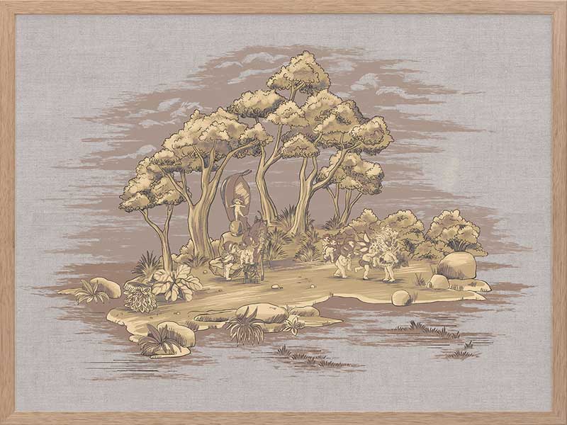 Gathering at Wattle Hollow Mauve Framed Art Print