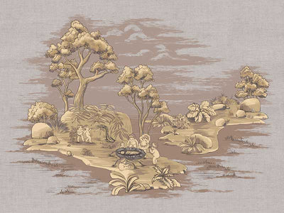 Picnic by the Billabong Mauve Canvas Art Print