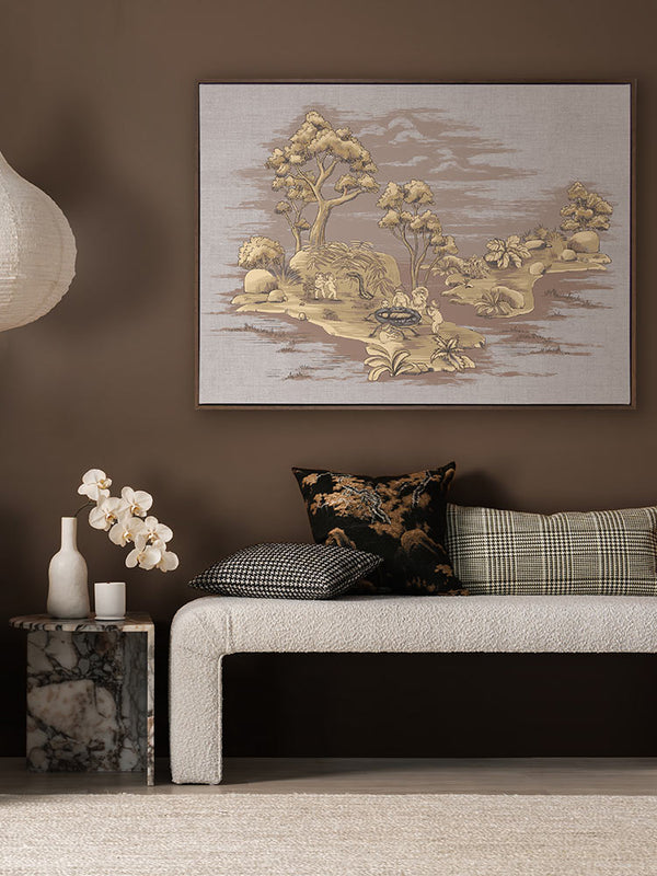 Picnic by the Billabong Mauve Canvas Art Print | Lifestyle