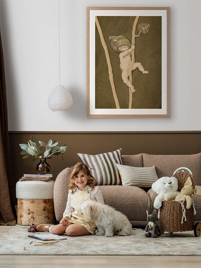 Gumnut Adventures I Brown Framed Art Print | Lifestyle