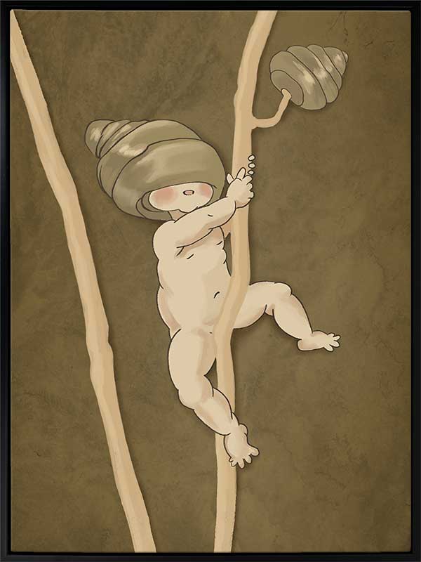 Gumnut Adventures I Brown Canvas Art Print