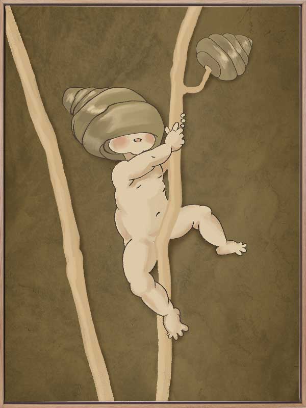 Gumnut Adventures I Brown Canvas Art Print