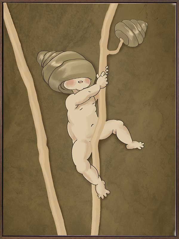 Gumnut Adventures I Brown Canvas Art Print