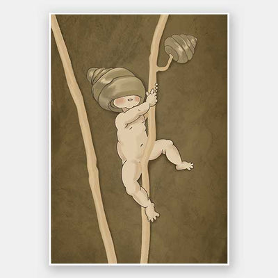 Gumnut Adventures I Brown Unframed Art Print