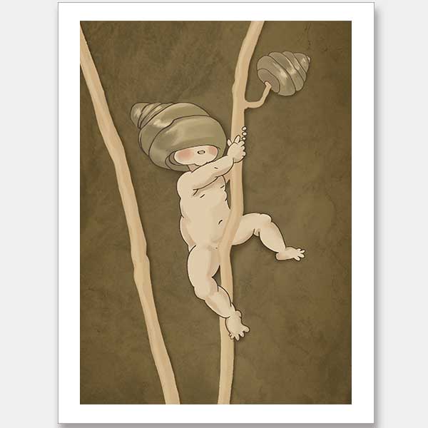 Gumnut Adventures I Brown Unframed Art Print
